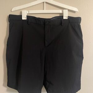 Perry Ellis Black Flat Front Dress Shorts